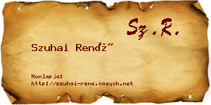 Szuhai René névjegykártya